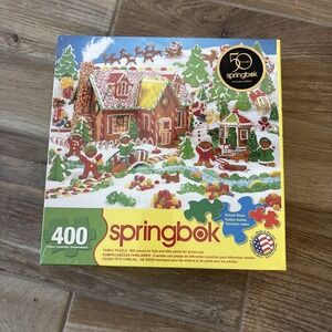 NOS 2013 Sealed 400pc Puzzle Springbok GINGERBREAD FUN Hallmark Christmas FAMILY